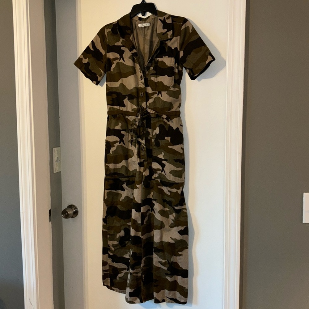 Madewell Camo Jumpsuit
